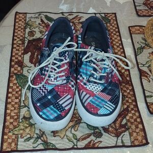 Sperry Men's Patchwork Sneakers - Red, Blue, Black